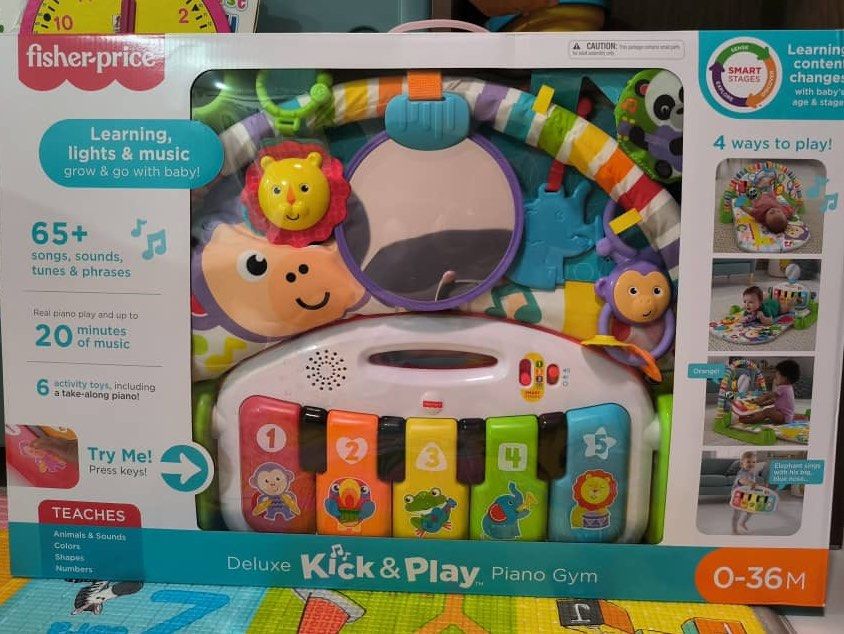 Fisher price deluxe kick sales and play piano gym songs