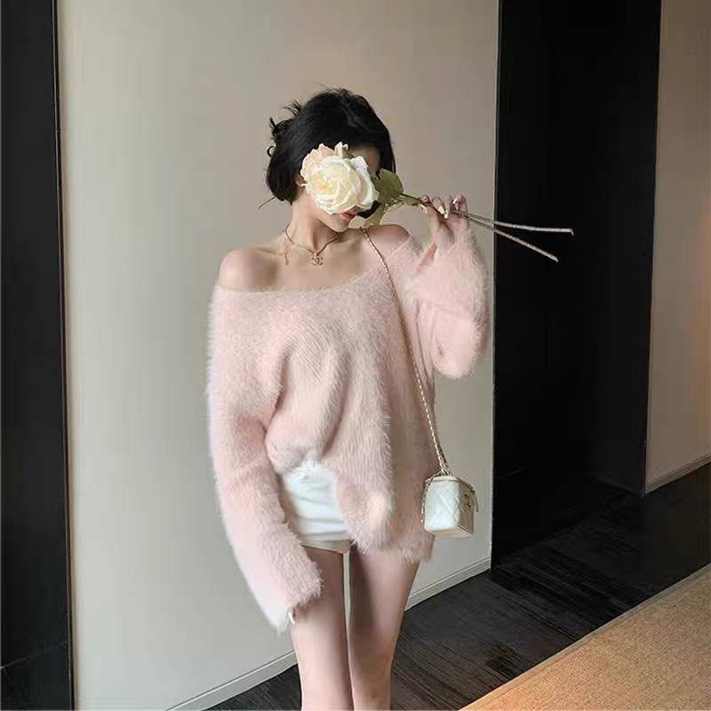 Fluffy Oversized Sweater, Women's Fashion, Tops, Longsleeves on Carousell