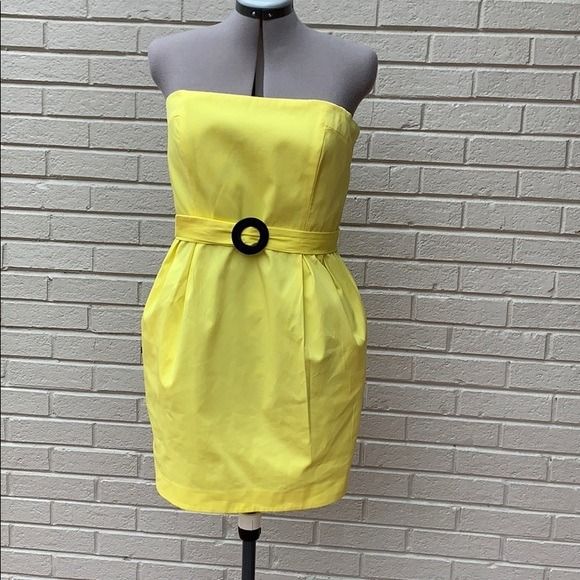 French Connection Yellow Tube Dress Women s Fashion Dresses