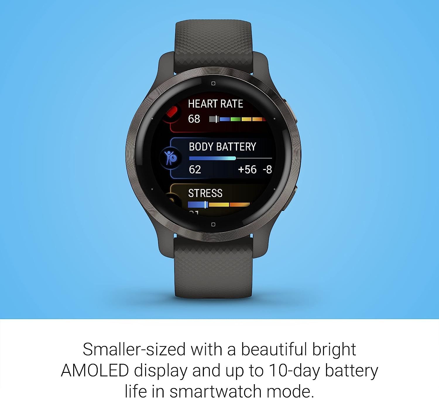Garmin Venu 2S Smaller sized GPS Smartwatch with Advanced Health