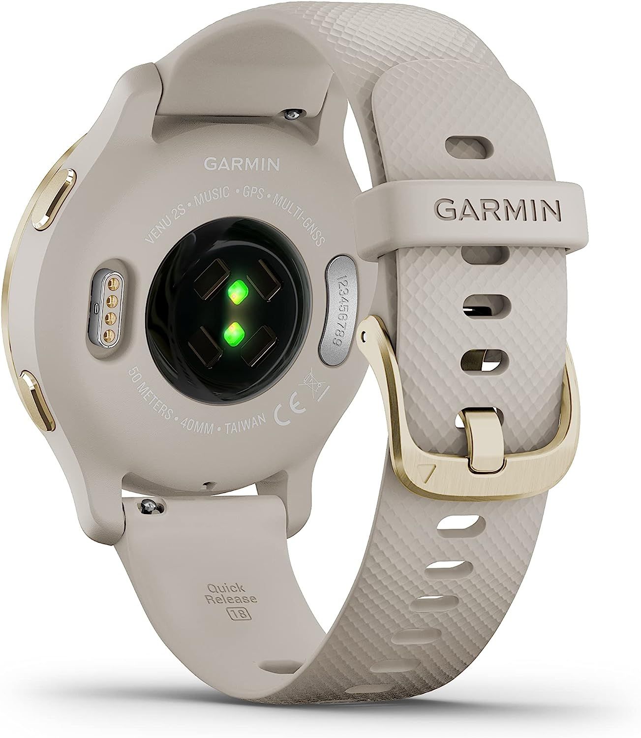 Garmin Venu 2S Smartwatch with AMOLED Touchscreen 40 45mm Lt Gold Lt Sand 40mm Lt Gold Lt Sand
