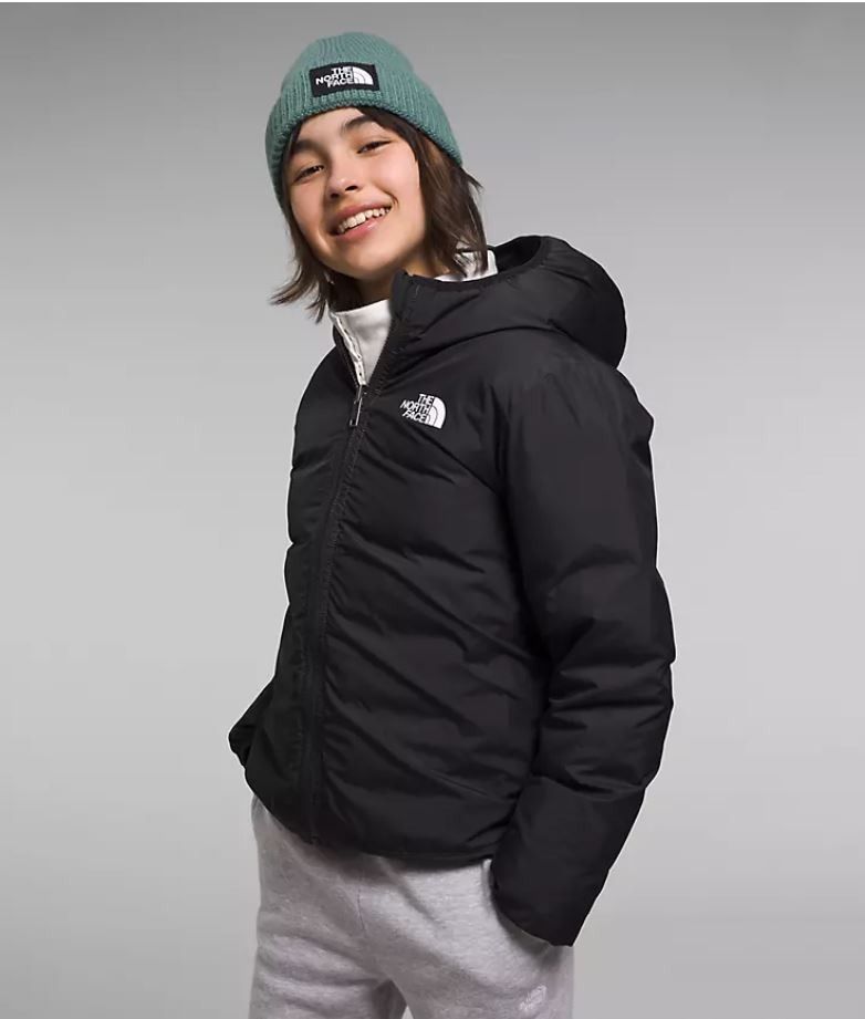 Girls black north cheap face coat