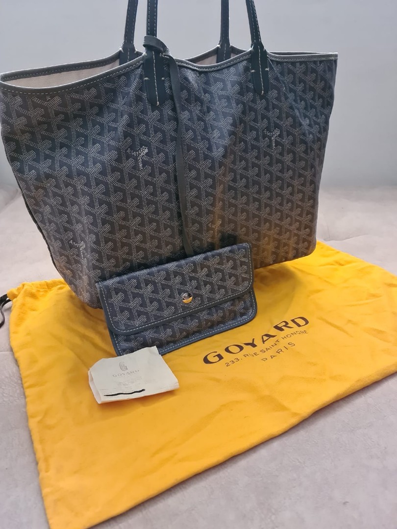 Goyard St Louis PM Black/Tan, Luxury, Bags & Wallets on Carousell