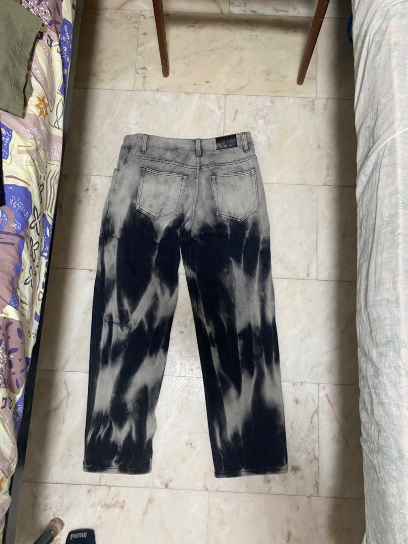 archive uneven dyeing flare pants y2k
