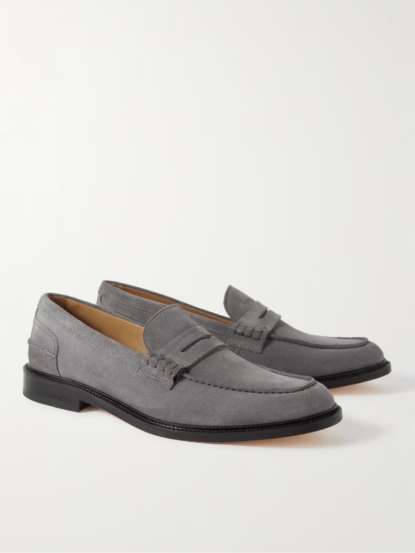 Mens grey top penny loafers
