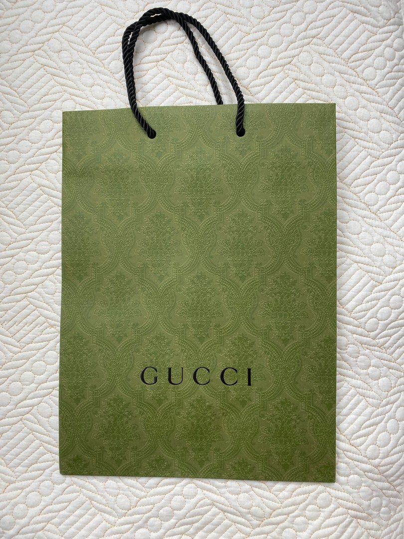 Gucci green paper bag cheap