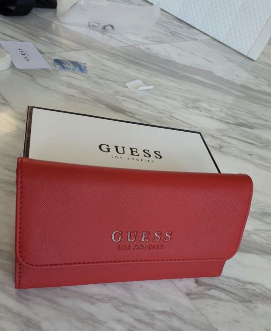 Guess Red, Women's Fashion, Bags & Wallets, Wallets & Card Holders on