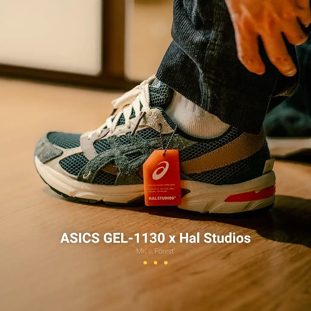 HAL STUDIOS x ASICS GEL-1130 MK II FOREST, 男裝, 鞋, 波鞋- Carousell
