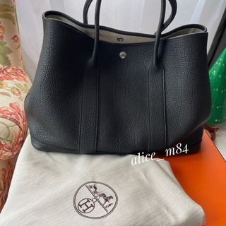 HERMES Twill H Veau Negonda Garden Party 36 MM Tote