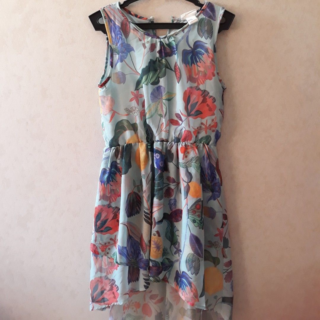 H&m patterned chiffon dress online