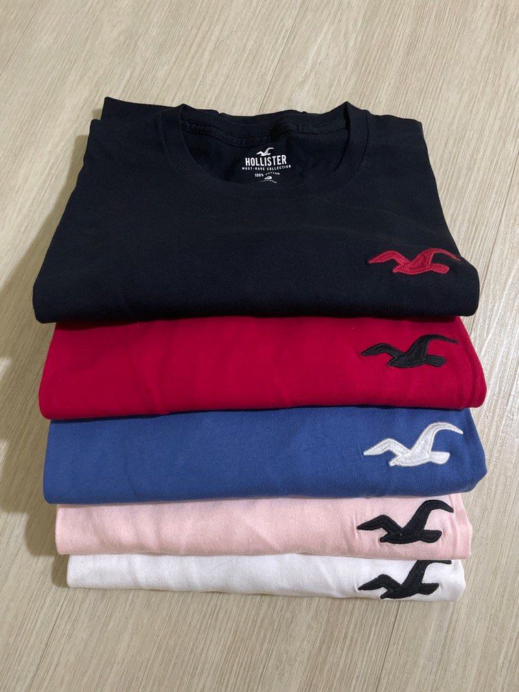 hollister long sleeve logo tee Men s Fashion Tops Sets