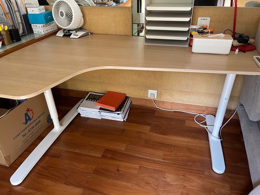 Ikea BEKANT corner desk like new, Furniture & Home Living, Furniture