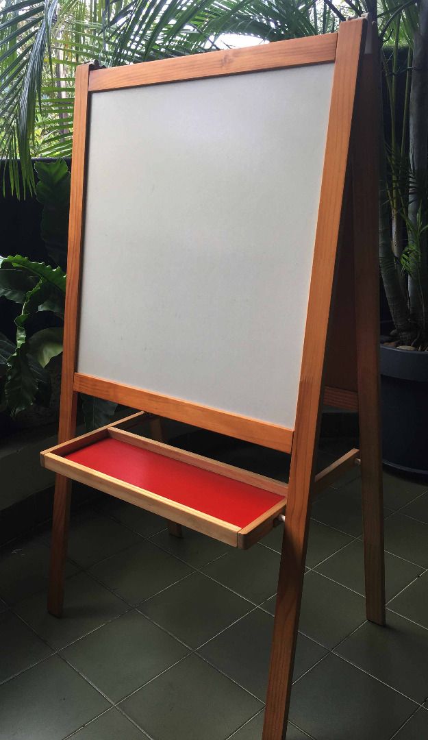 Ikea Children Whiteboard Blackboard Easel (Wooden), Hobbies & Toys