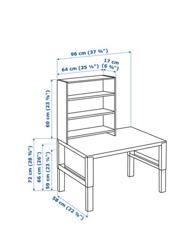 Ikea desk PAHL, Furniture & Home Living, Furniture, Tables & Sets on