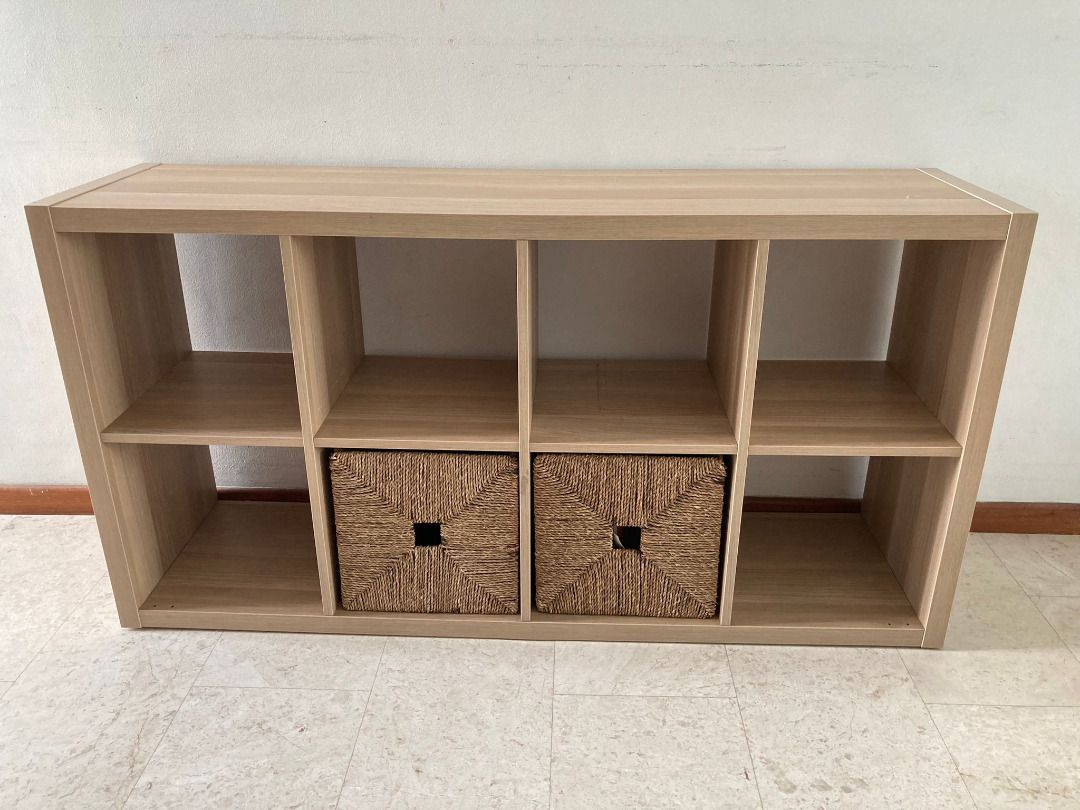 Ikea Kallax shelving unit (white stained oak effect) Moving out sale