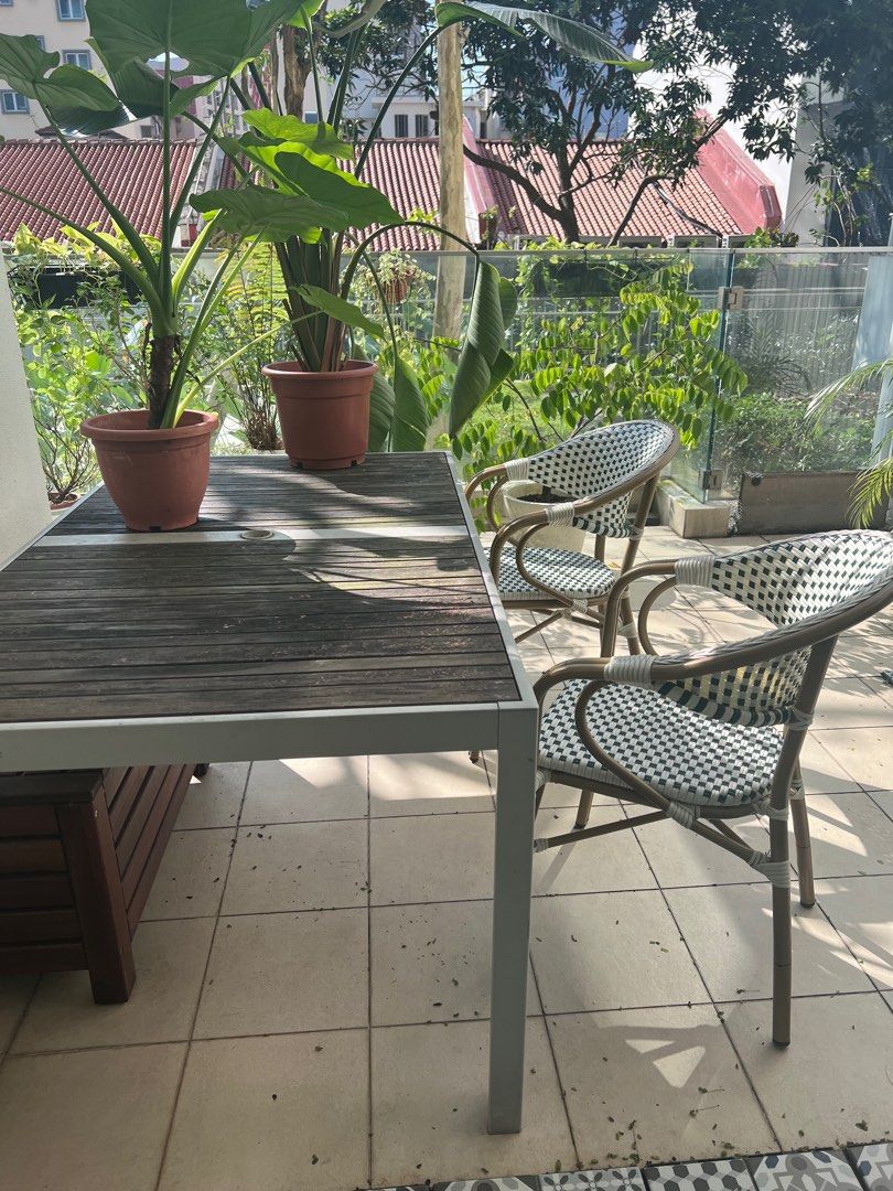 Ikea outdoor dining table, Furniture & Home Living, Outdoor Furniture