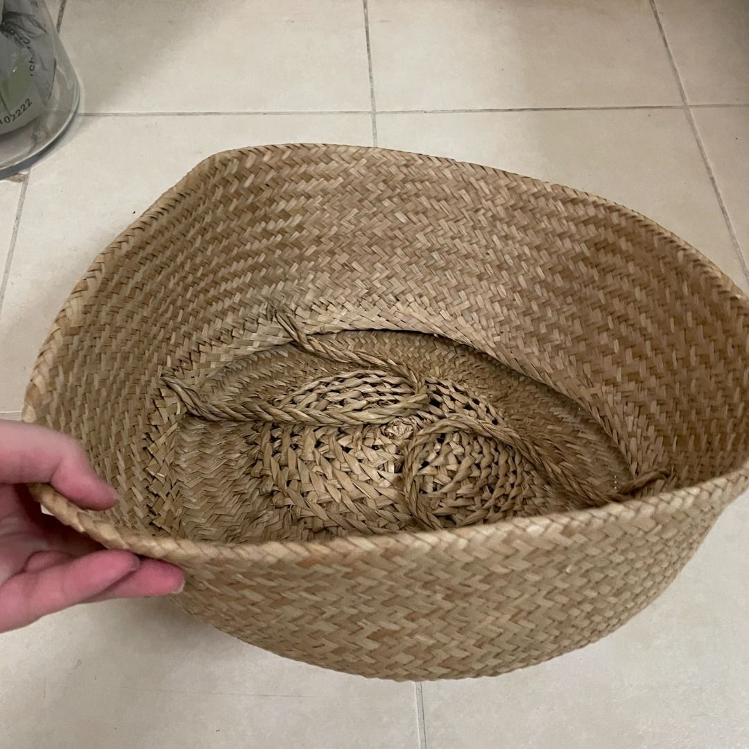 IKEA RATTAN BASKET, Furniture & Home Living, Home Improvement