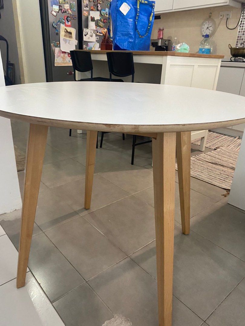 Ikea round table, Furniture & Home Living, Furniture, Tables & Sets on