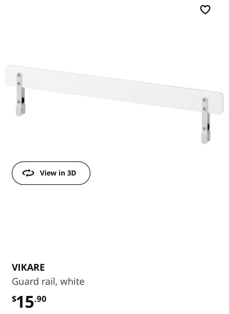 IKEA SNIGLAR Kids Bed with Extra Bed Rail and Bedsheets, Babies & Kids, Baby Nursery & Kids