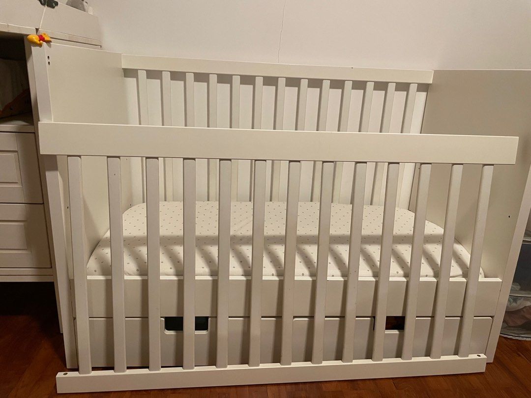 IKEA STUVA Baby Cot with drawers, Babies & Kids, Baby Nursery & Kids