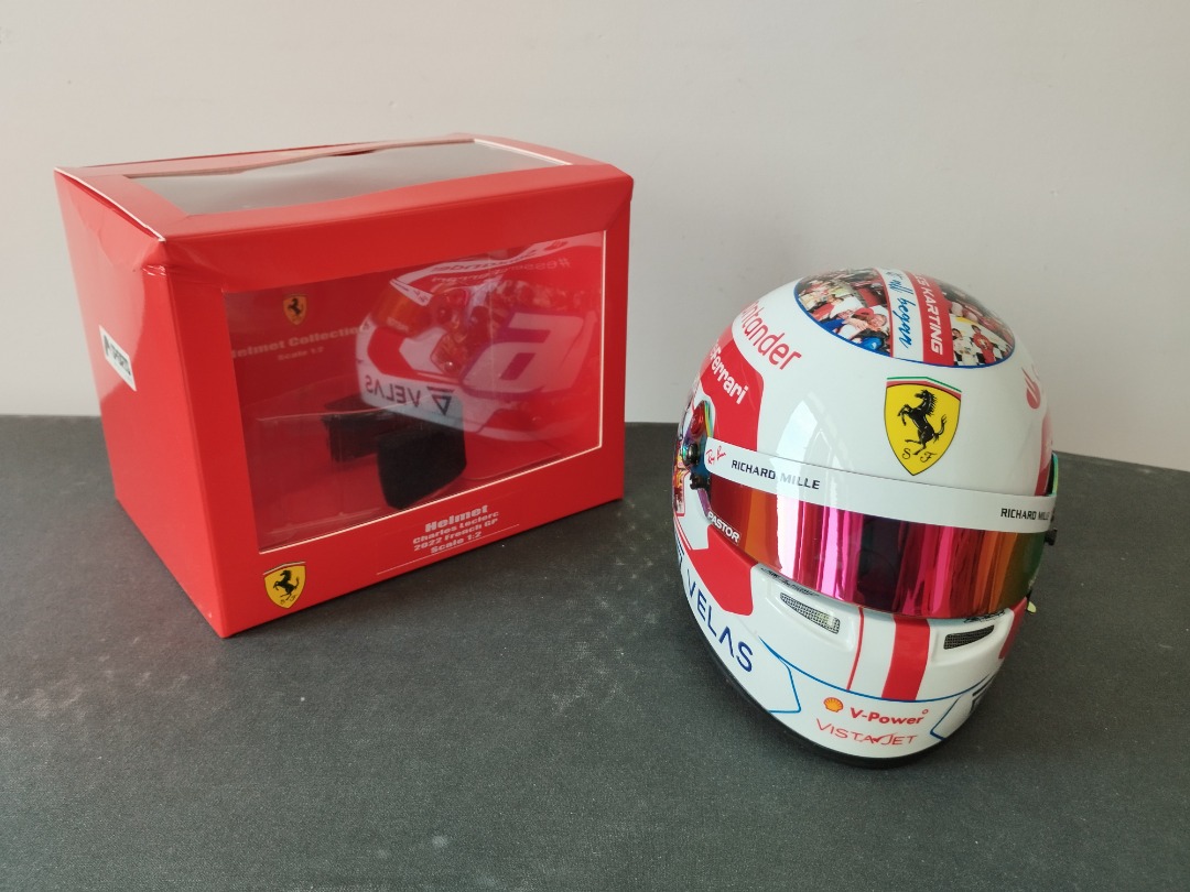 (in stock) Charles Leclerc 1/2 scale mini helmet 2022 French GP (F1