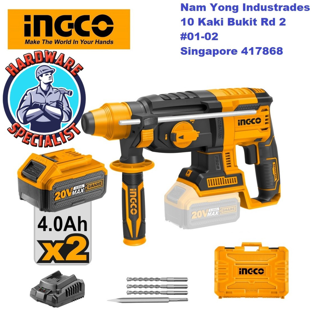 Ingco cordless hotsell rotary hammer drill
