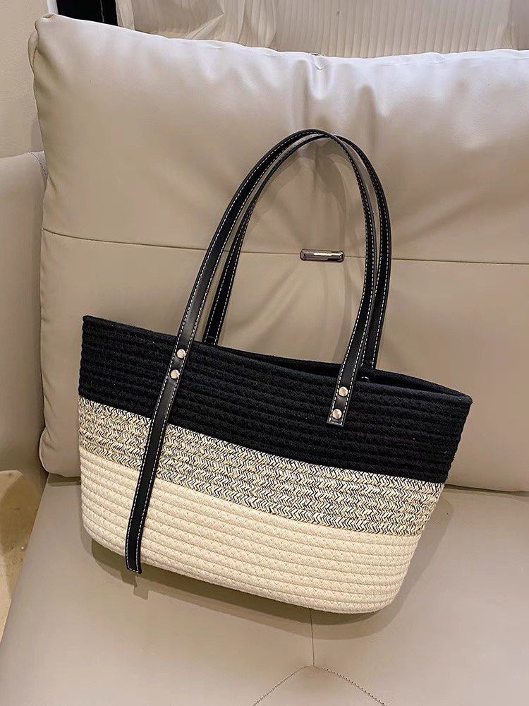 White sale straw handbags