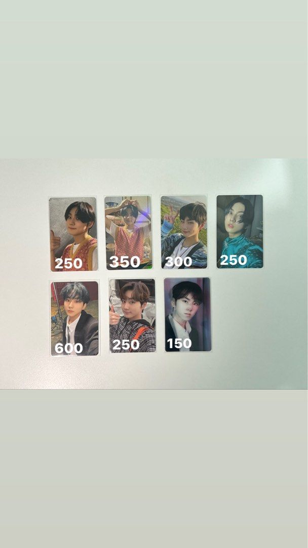 ENHYPEN jungwon photocard (Category: K-Wave Merchandise) located in Manila. Submitted by pr777lala (Listing ID 1241889139, Image 1). Description: jungwon pc set ୨୧ mint condi ୨୧ payo ୨୧ onhand & ready to ship mop: gcash mod: sco, ggx.