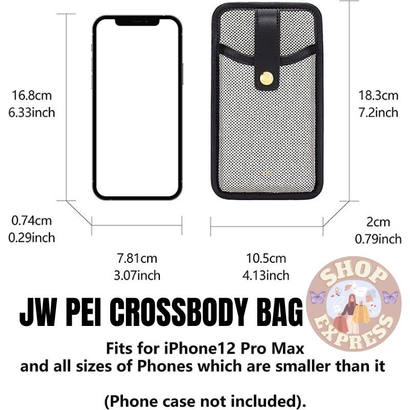 JW PEI Aylin Canvas & Quinn Vegan Leather Cell Phone Crossbody Bag