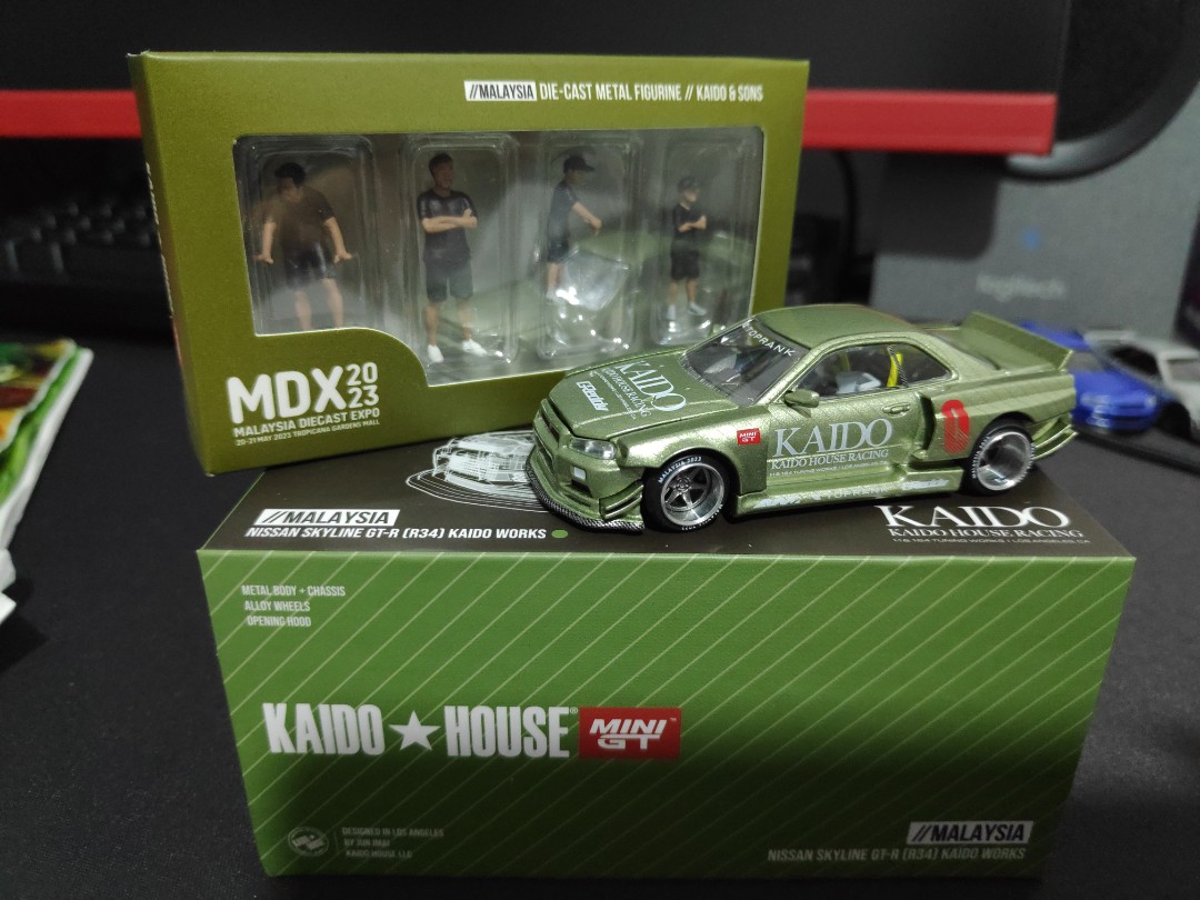 Kaido House Mini Gt R34 MDX Event Exclusive with Figure, Hobbies 