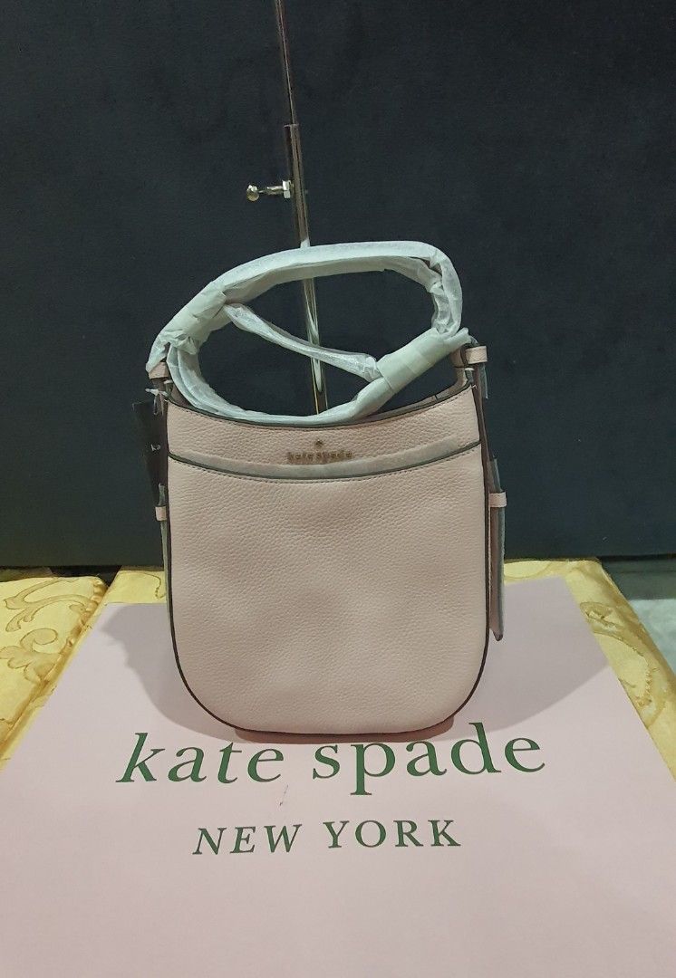 Kate Spade Leila Pink Rose Pebbled Leather Flap Backpack 