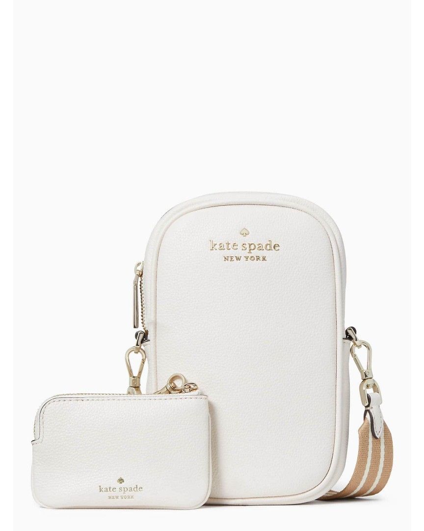 New Kate Spade Rosie Large Crossbody Pebbled Leather Parchment