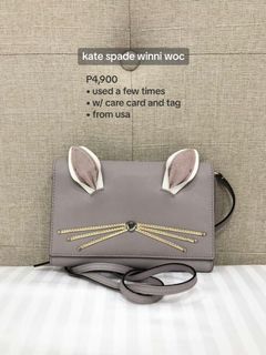 Kate Spade Winni Wallet on Chain | clutch woc lilac lavender hop to it rabbit