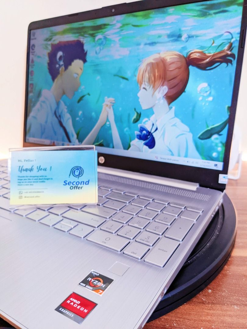 Laptop GAHAR HP Pavilion 15s Ryzen RAM 16GB SSD 512GB Mulus Like New