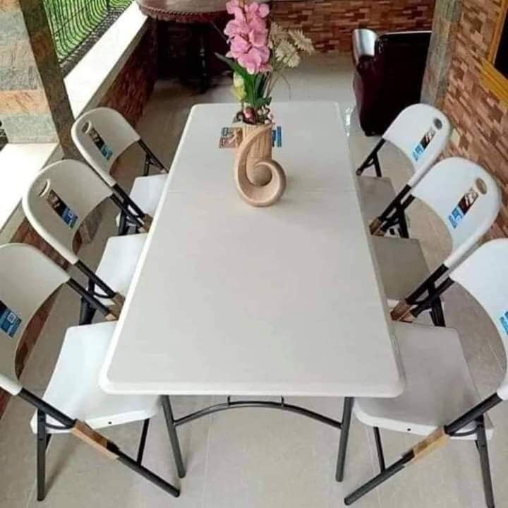 Hard plastic clearance table and chairs