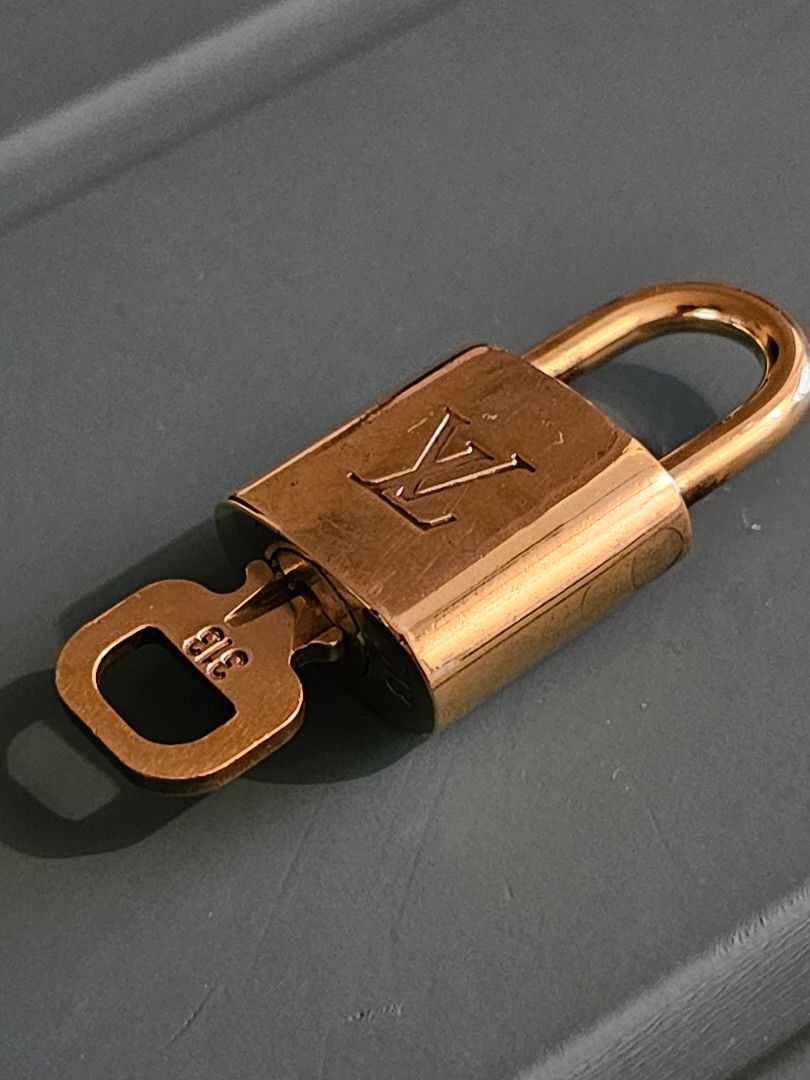 Louis Vuitton LV Gold Brass Padlock Authentic W Key, Luxury, Accessories on  Carousell