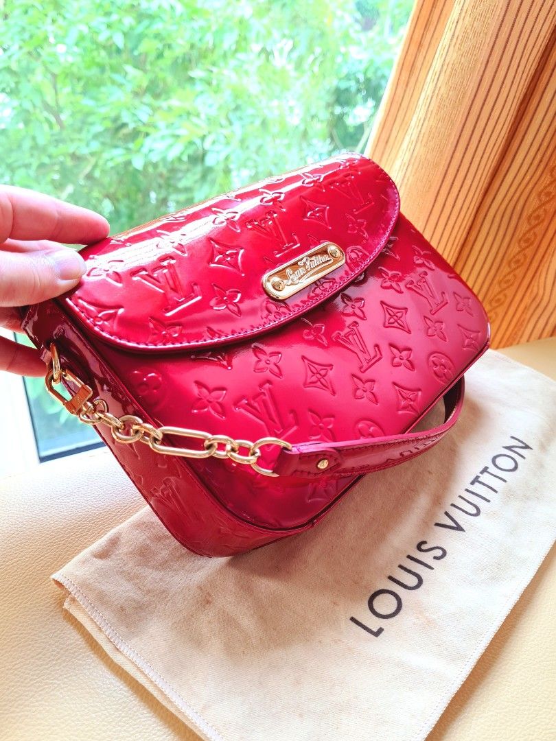 Louis Vuitton LV Red Glossy Shoulder Handbag