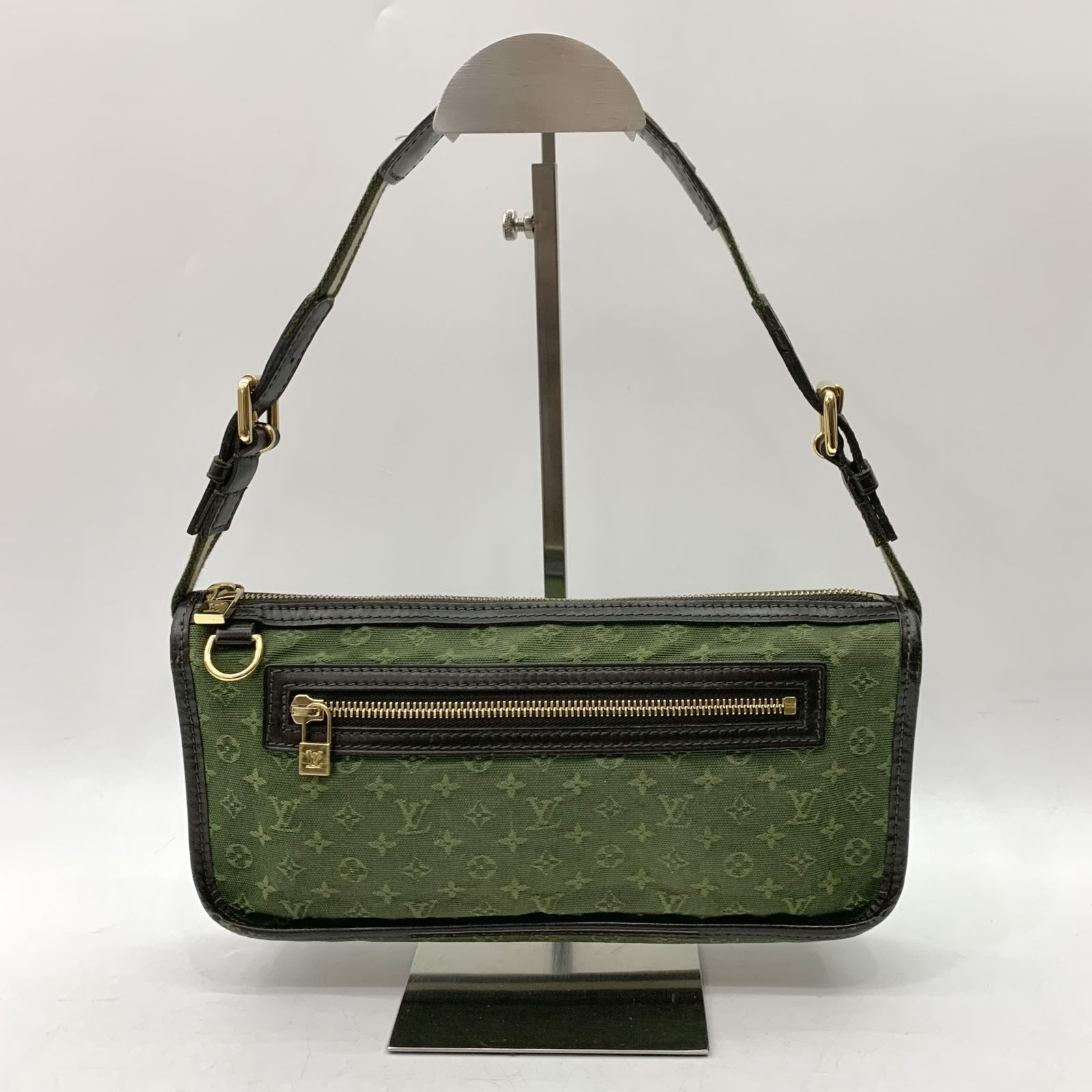 LOUIS VUITTON MINI LIN POCHETTE KATHLEEN SHOULDER BAG GREEN