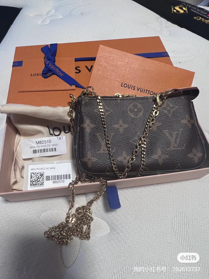Louis vuitton MiNi Pochette with chain, Luxury, Bags & Wallets on