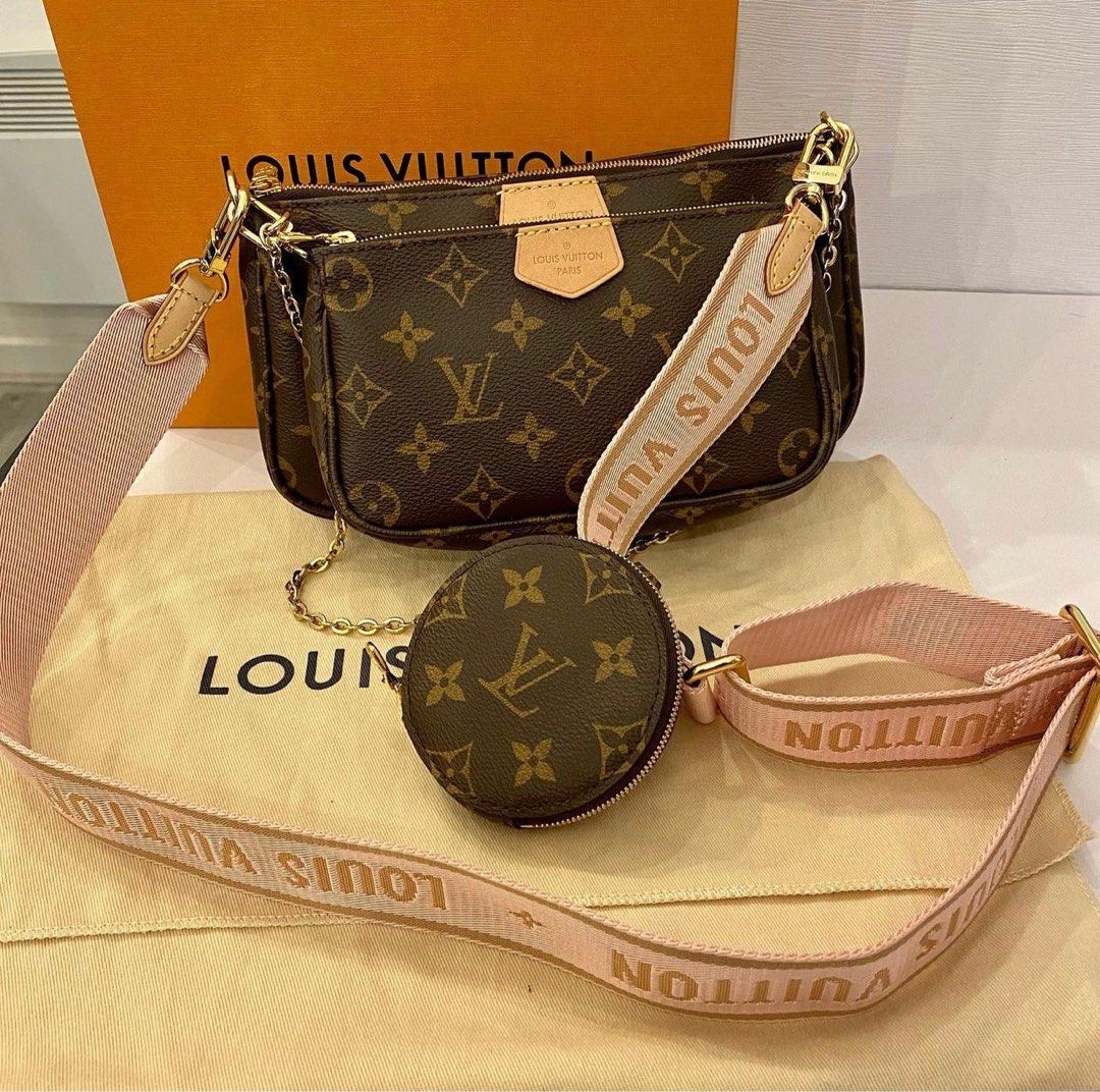 Louis Vuitton Multi Pochette Accessoires Monogram Rose Clair in