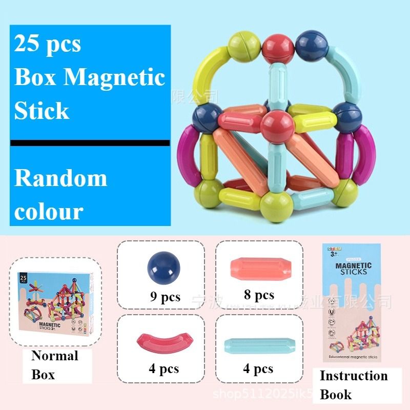 Magnetic stick balls building blocks educational toy kids baby