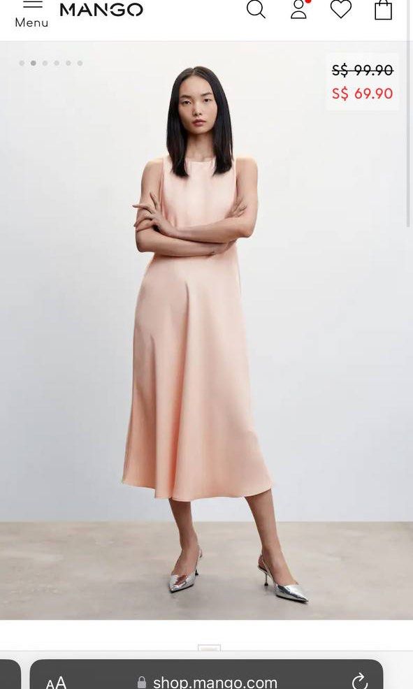Mango Peach Pink Dress