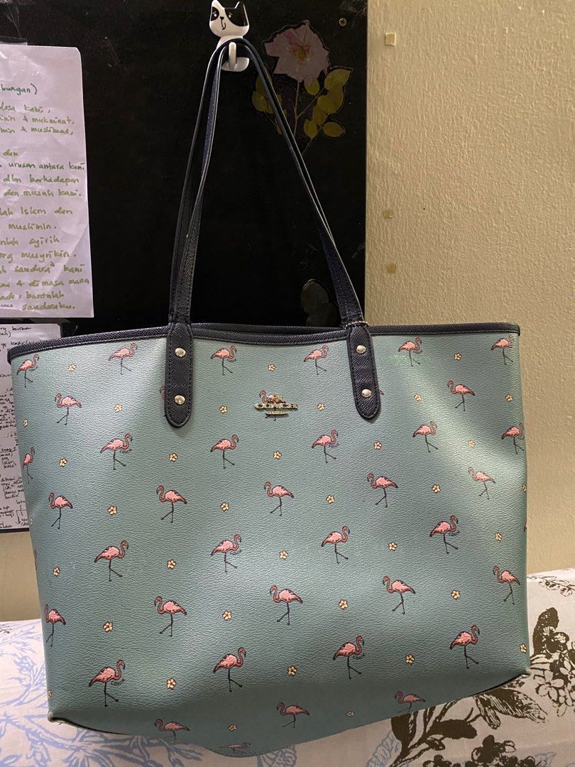 Coach flamingo tote bag on sale