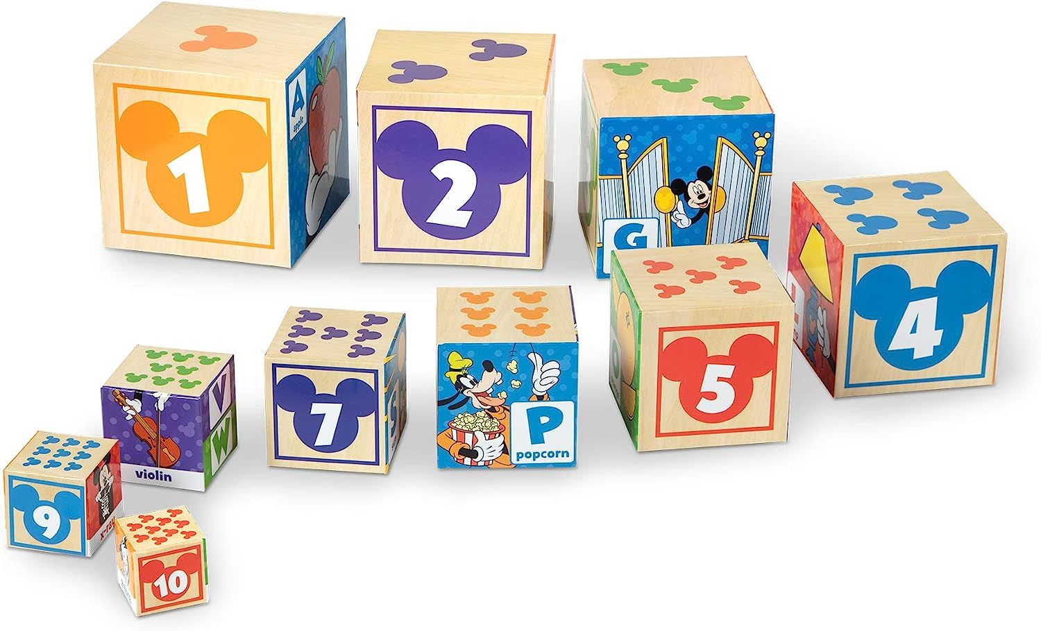 Melissa & doug mickey mouse & deals friends nesting & stacking blocks baby toy