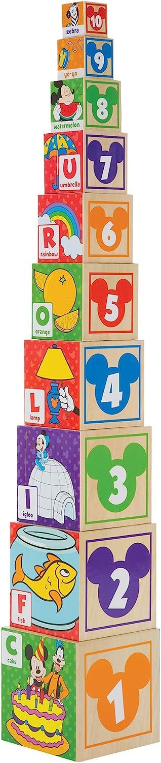 Melissa & doug mickey mouse & deals friends nesting & stacking blocks baby toy
