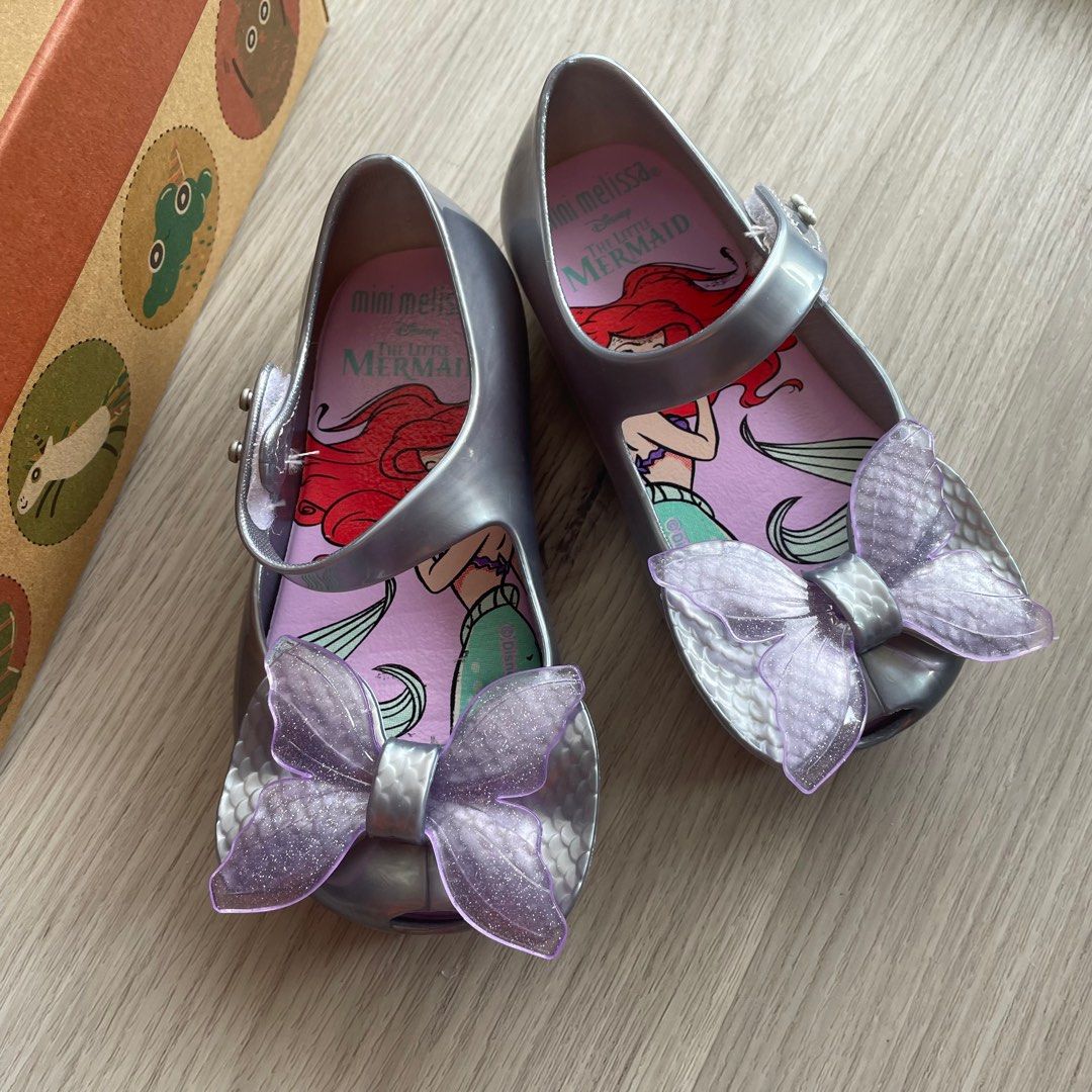 Mini Melissa x Disney princess aeriel baby toddler girl jelly shoes sandal