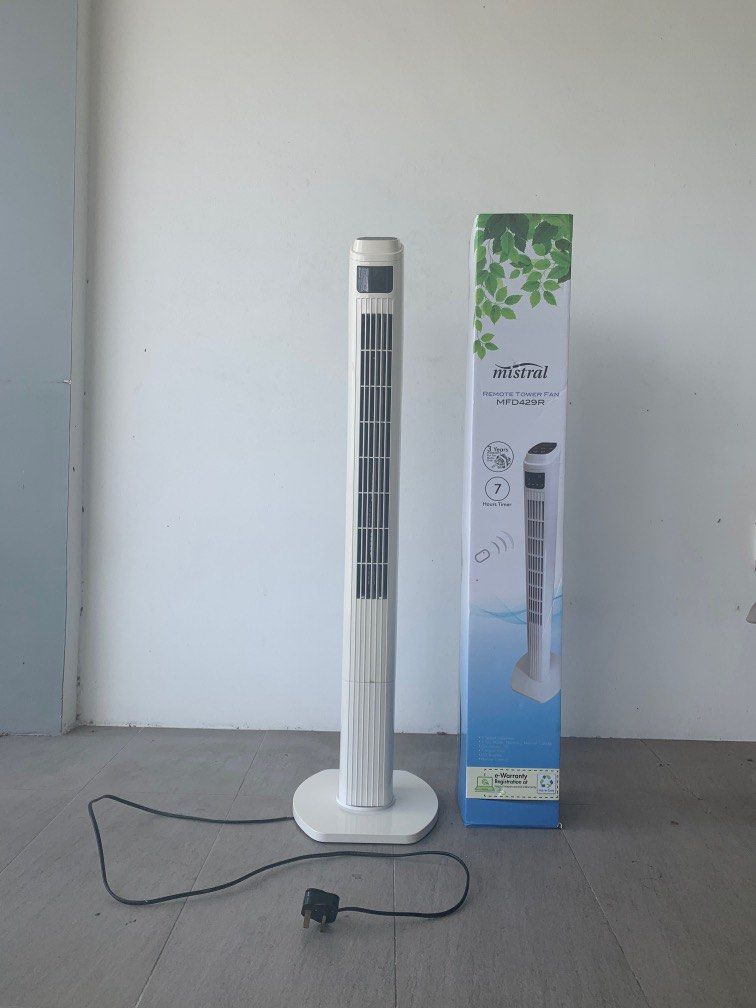 Mistral Remote Control Tower Fan, Furniture & Home Living, Lighting