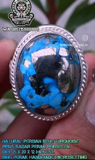 NATURAL PERSIAN BLUE TURQUOISE PIRUS BADAR PERAK