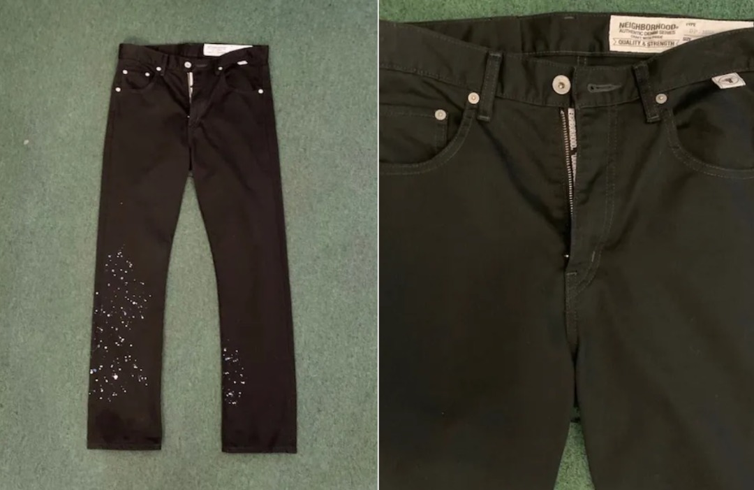 NEIGHBORHOOD WASHED PIQUE DEEP MID C-PANT - BLACK SIZE M IN STOCK