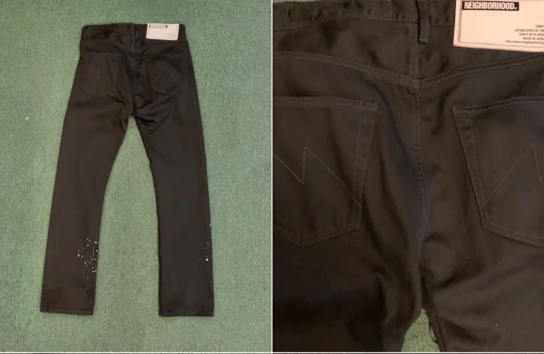 NEIGHBORHOOD WASHED PIQUE DEEP MID C-PANT - BLACK SIZE M IN STOCK